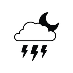 Moon vector icon stock illustration