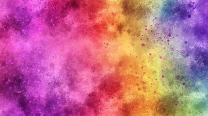 Obraz premium Rainbow Watercolor Texture: Vibrant Hues and Speckles