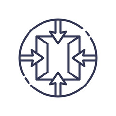 Arrows converging to a central point symbolize centralized access and data integration.