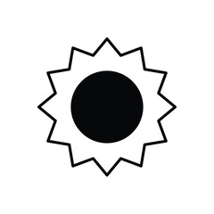 Sun  vector icon stock illustration