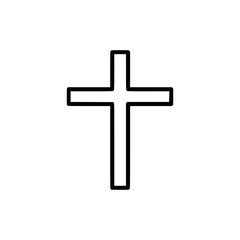 Simple Cross Icon in Minimalist Style