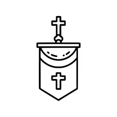 Obraz premium Religious banner with crosses in minimalist style 