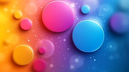 Colorful Circles Abstract Background Design