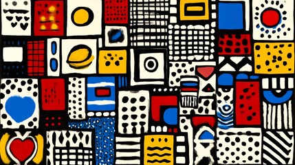 Abstract Geometric Colorful Pattern Artwork Design