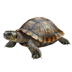 Obraz premium Realistic Turtle in Natural Pose with Detailed Shell Texture