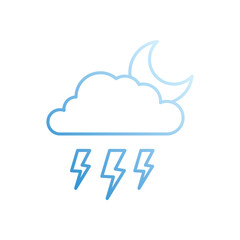 Moon vector icon stock illustration