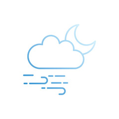 Moon vector icon stock illustration