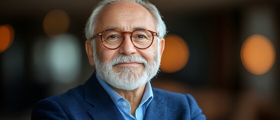 Mature Man Portrait Cafe