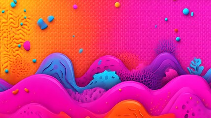 Abstract Vibrant Colorful Waves and Organic Forms