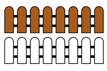 wooden fence isolated on transparent background