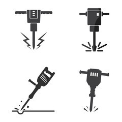 Jack hammer icon logo vector illustration