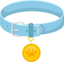 Dog collar clipart design illustration