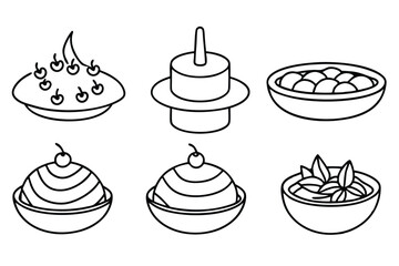 ratatouille creative line art of fresh vegetable dish
