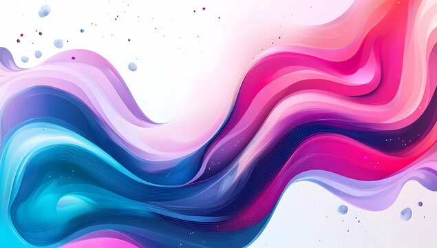 Colorful abstract background vector with waves and swirls for design, banner, poster, or packaging. Vector illustration of colorful flowing liquid, paint, water, smoke, and fire in a flat , isolated o
