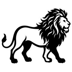 Silhouette of a lion 