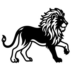 Silhouette of a lion 