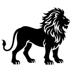 Silhouette of a lion 