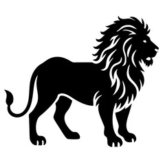 Silhouette of a lion 