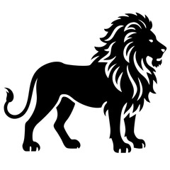 Silhouette of a lion 