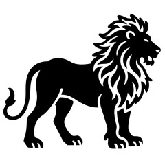 Silhouette of a lion 