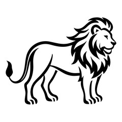 Silhouette of a lion 