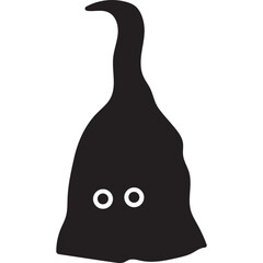 Expressive Funny Black Cat Silhouettes  Cute  Pose Collection