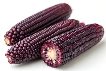 Maiz Morado (Purple Corn) on White Background