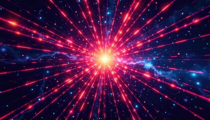 Naklejka premium Symmetrical, radiating lines forming starburst, simple, clean