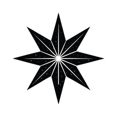 Obraz premium black and white star