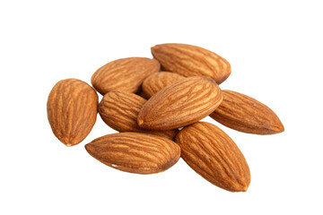 almonds on white background