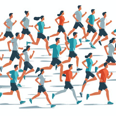 vector image of a person doing running exercise