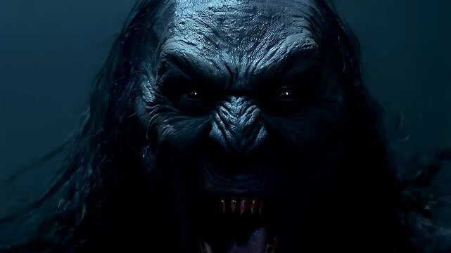 Creepy screamer ghost emerges in eerie forest jumpscare nightmare