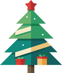Fototapeta premium christmas tree with gift boxes