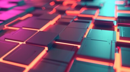 Obraz premium Low Poly Tech Grid: Modern Geometric Background for Digital & Tech Design 