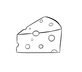 cheese digital illustration drawing isolated