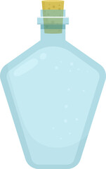 Empty glass bottle clipart design illustration