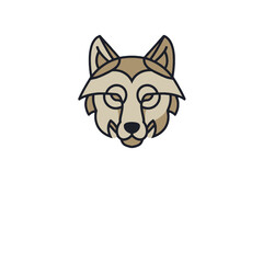 Obraz premium Geometric Wolf Logo