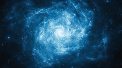 Celestial Vortex: A Symphony of Blue in Deep Space