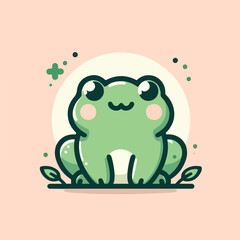cute frog image vector