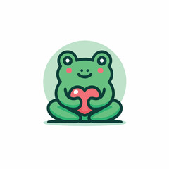 cute frog image vector