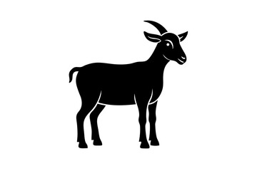 silhouette of a goat