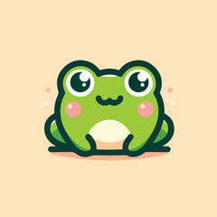cute frog image vector
