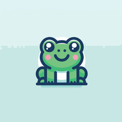 cute frog image vector