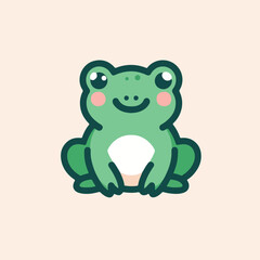 cute frog image vector
