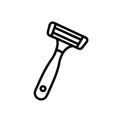 Simple Black And White Razor Illustration Vector Design For Shaving And Grooming