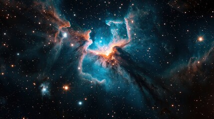 A stunning celestial image showcasing vibrant nebulae and twinkling stars in the vastness of the universe.