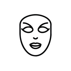 Minimalist Face Outline Icon Illustration For Spa Beauty Or Art Projects