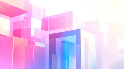 Fototapeta premium Abstract Pastel Cityscape: A Dreamlike Digital Art