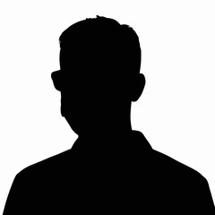 Scientist silhouette in mask in laboratory, research symbolism