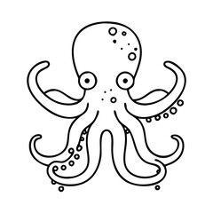 octopus icon, octopus vector illustration-simple illustration of octopus, perfect for octopus logos and icons